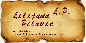Lilijana Pilović vizit kartica